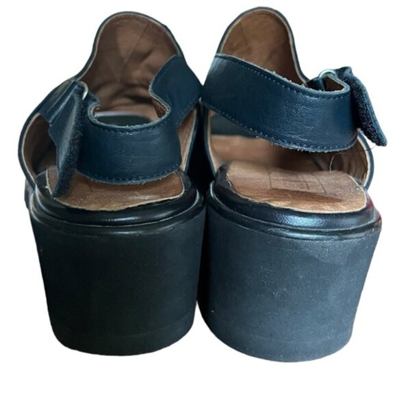 Salamander Open Toe Wedge Sandals US 9.5-10 Navy Blue - Picture 6 of 12